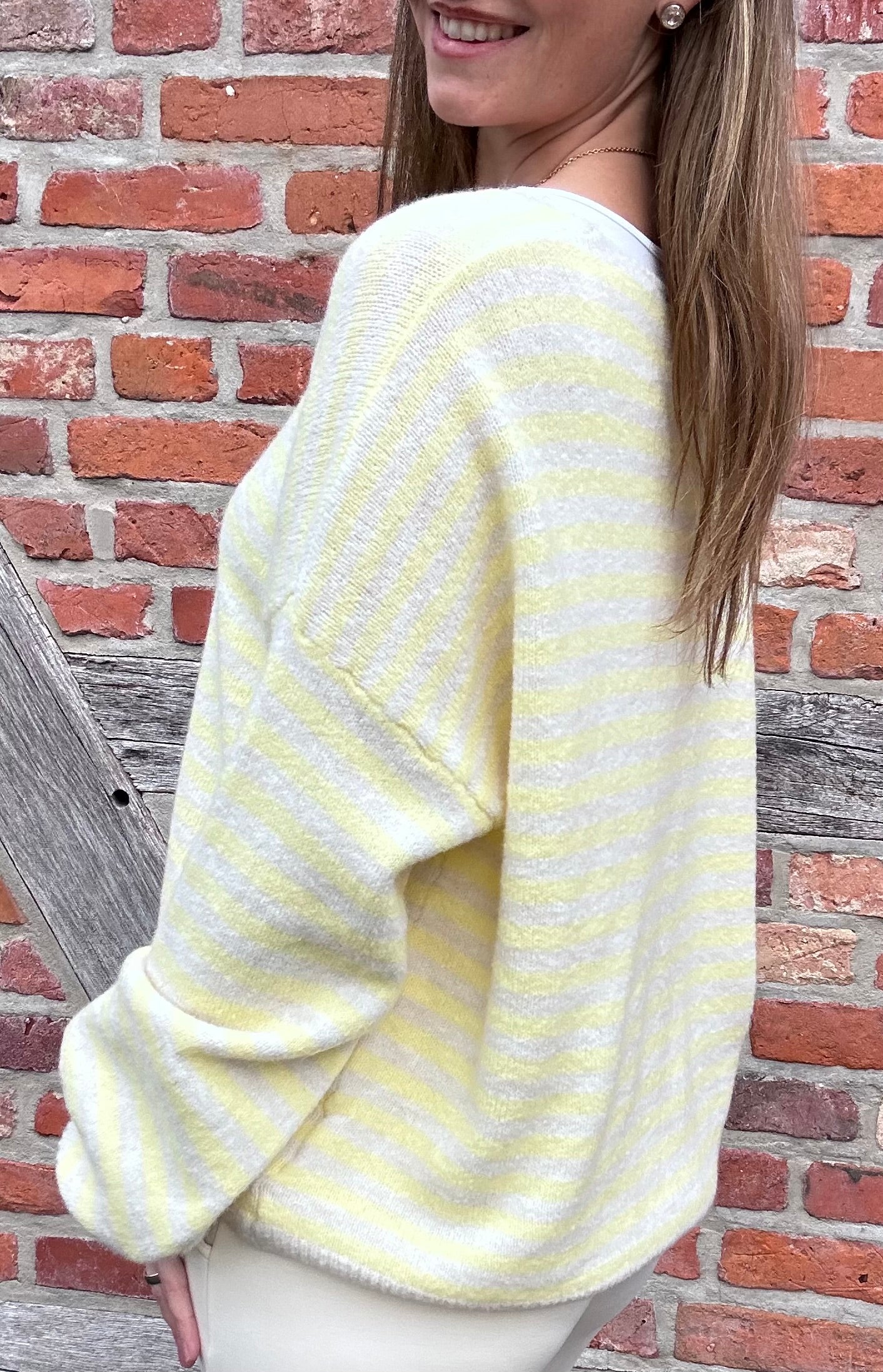Ibiza Stripe Yellow Cardigan