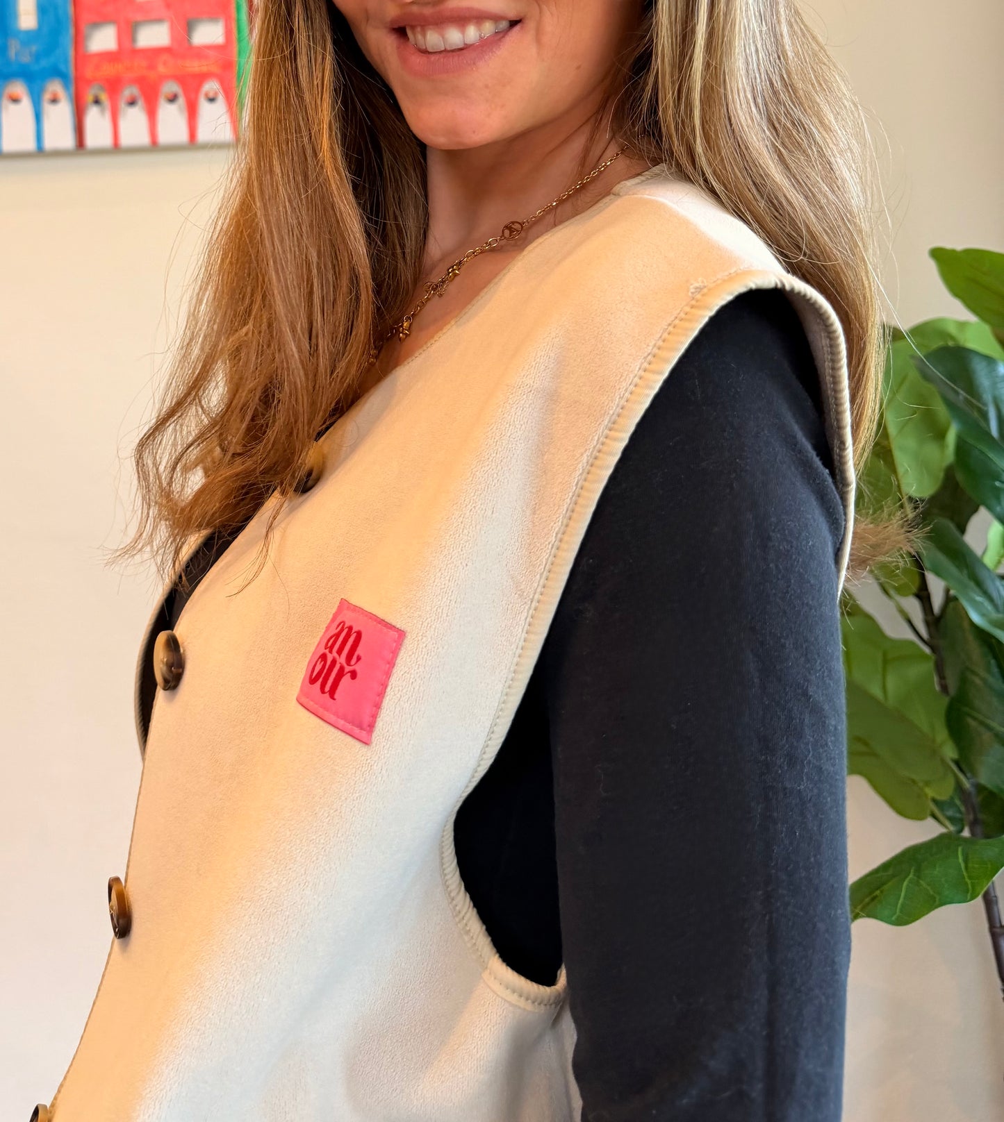 Little Amour Weste Beige