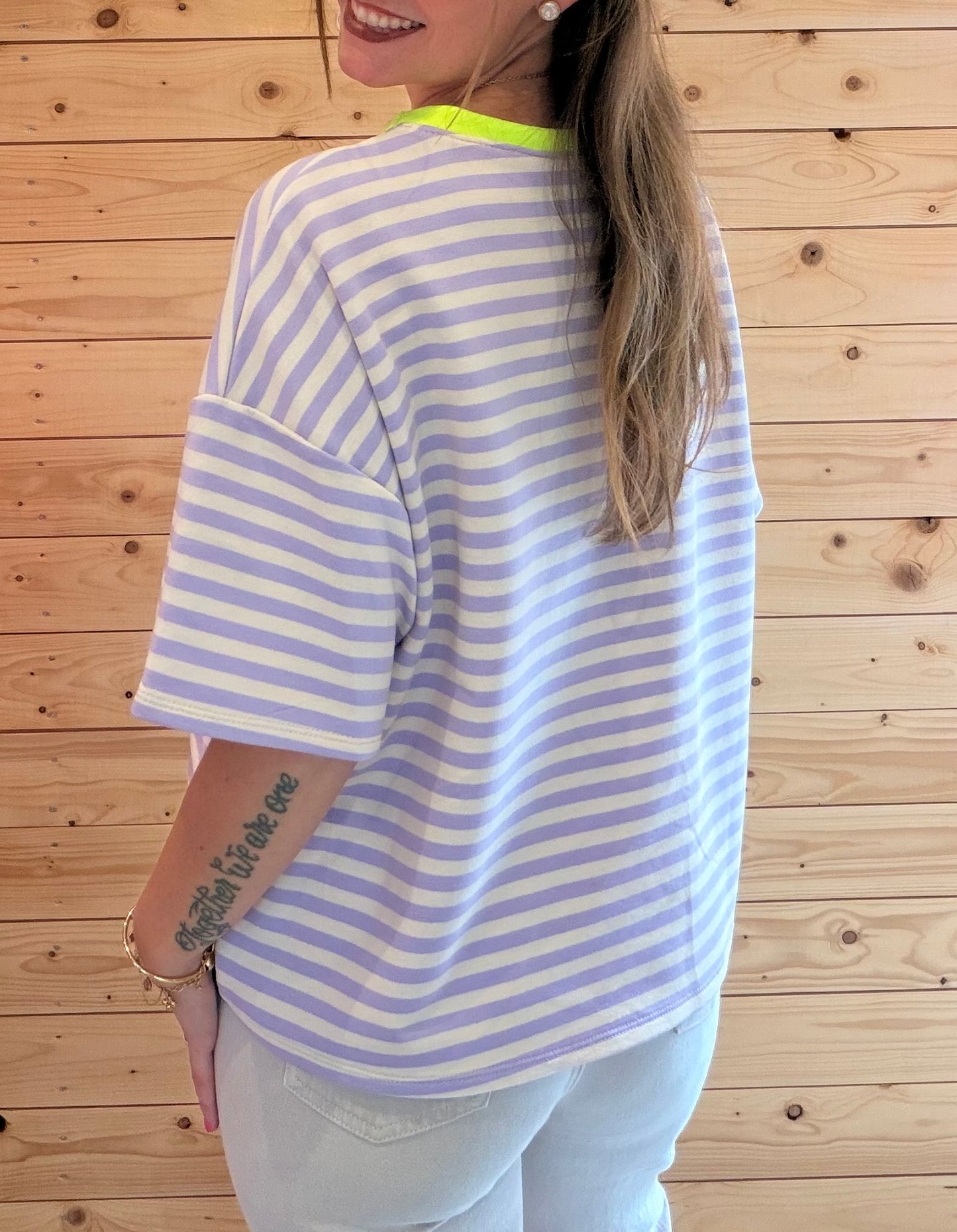T-Shirt Sweetheart Flieder/Weiss