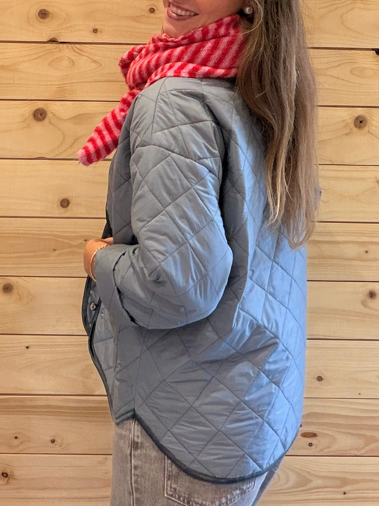 Steppjacke Liv Grau