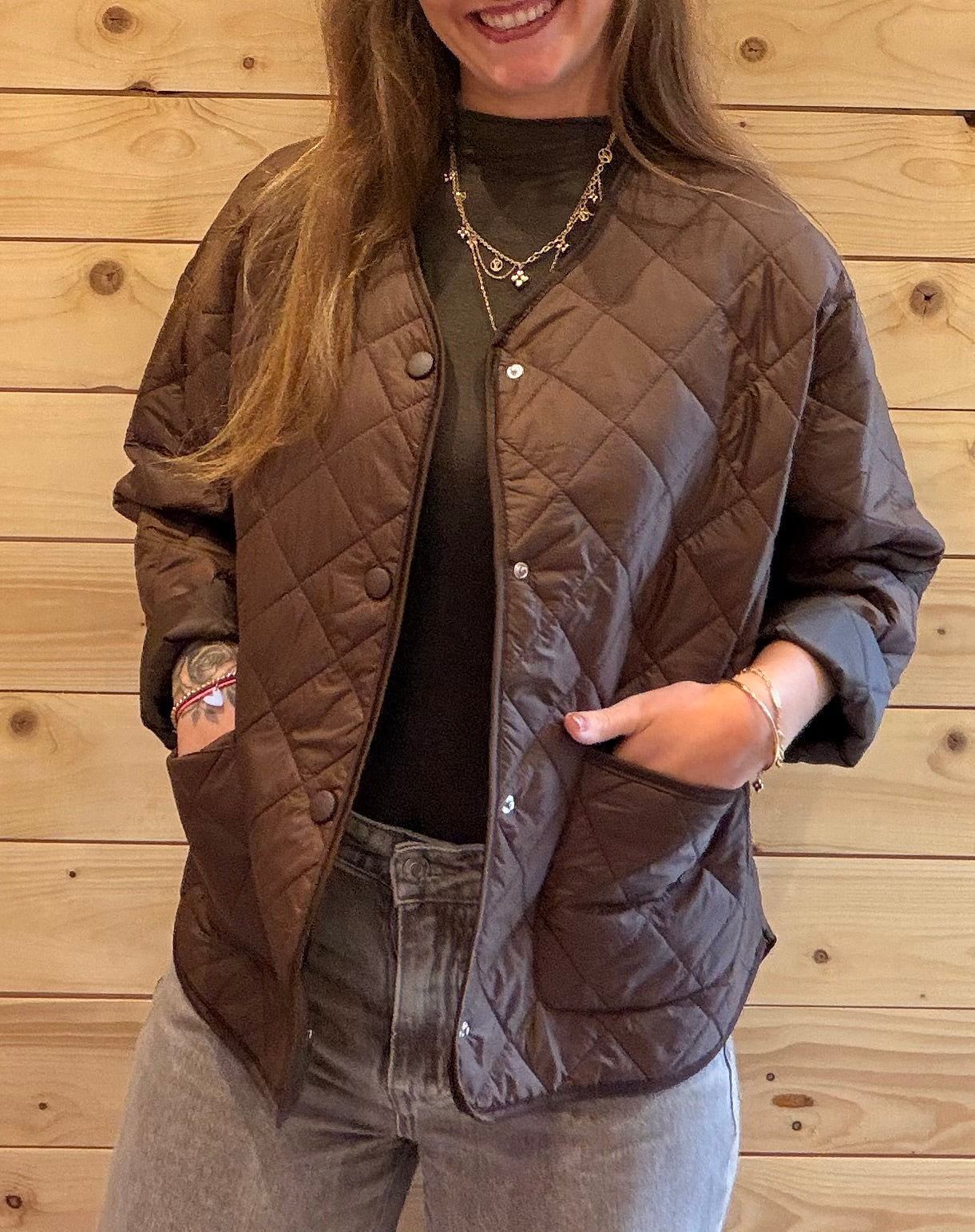 Steppjacke Liv Braun