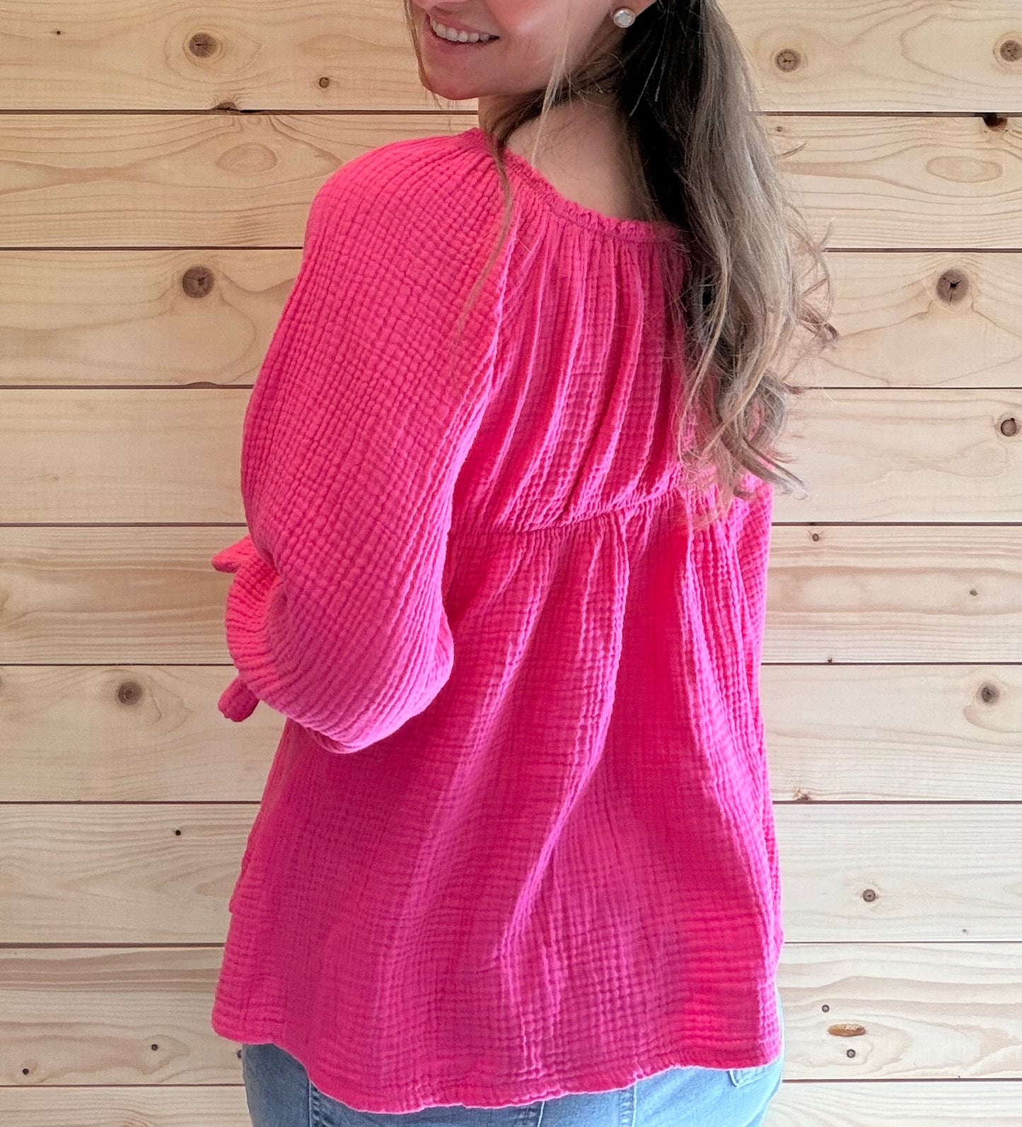 Musselin Dream Bluse Pink