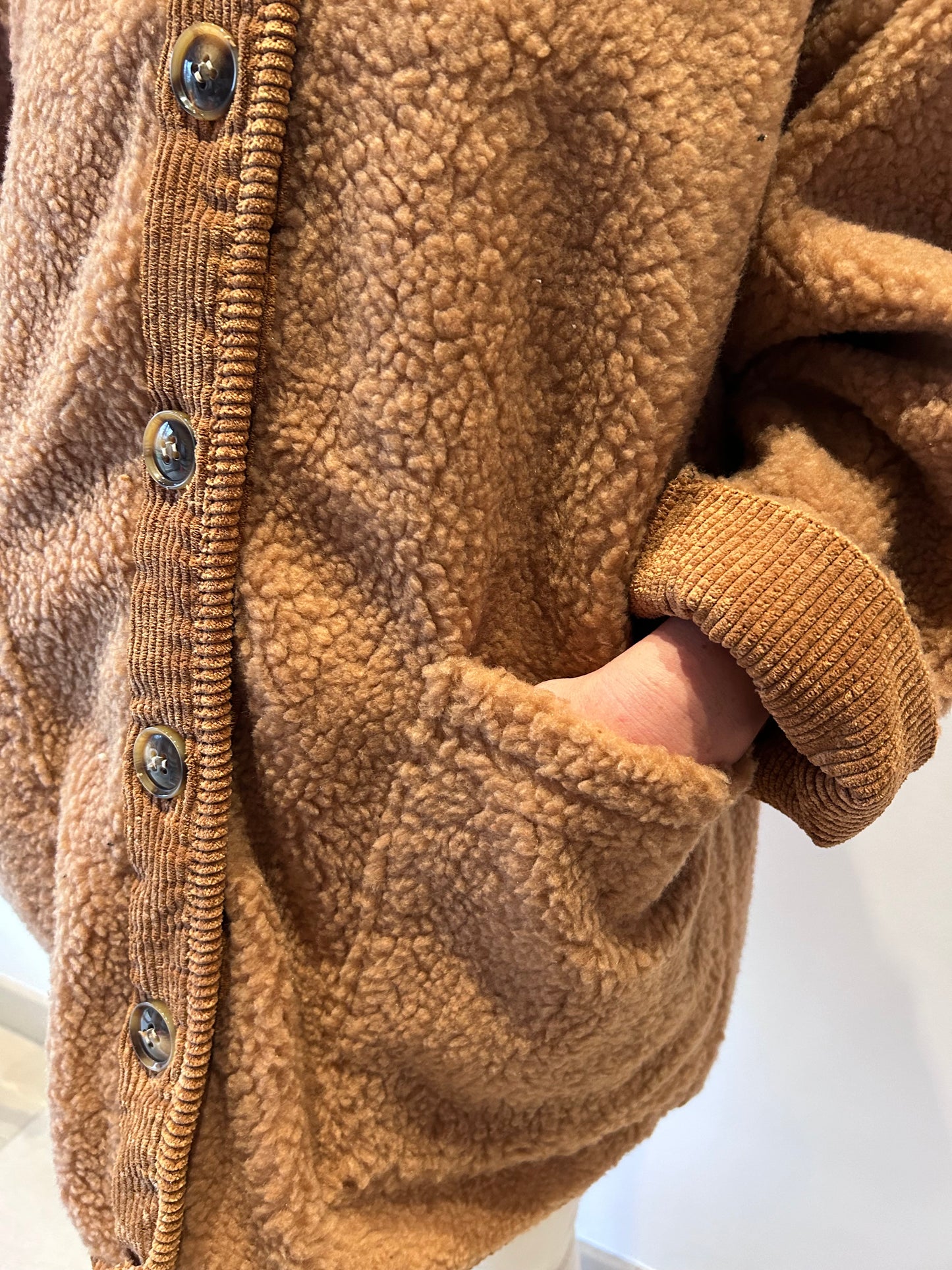 Teddy Jacke Beige