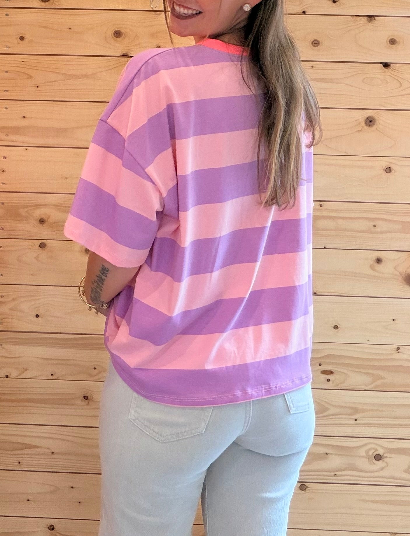T-Shirt Moin! Rosa/Flieder