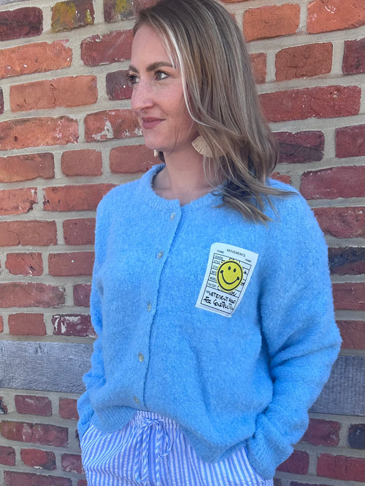 Strickjacke Happy Blau