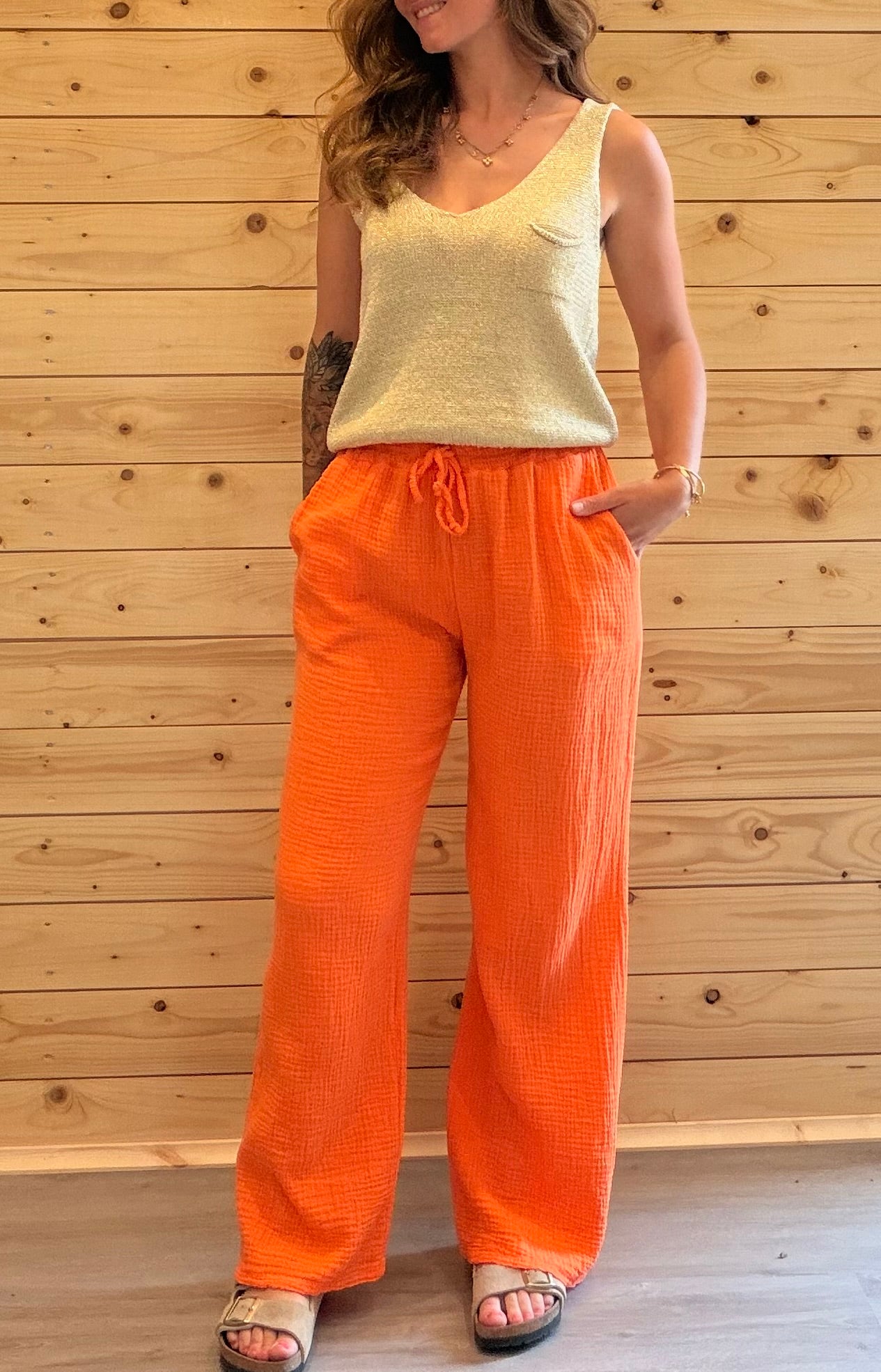 Musselin Hose Orange
