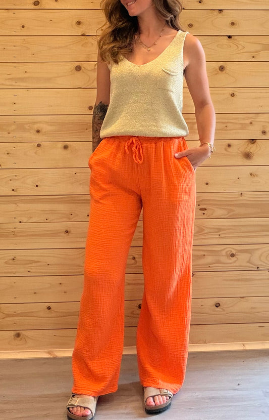 Musselin Hose Orange