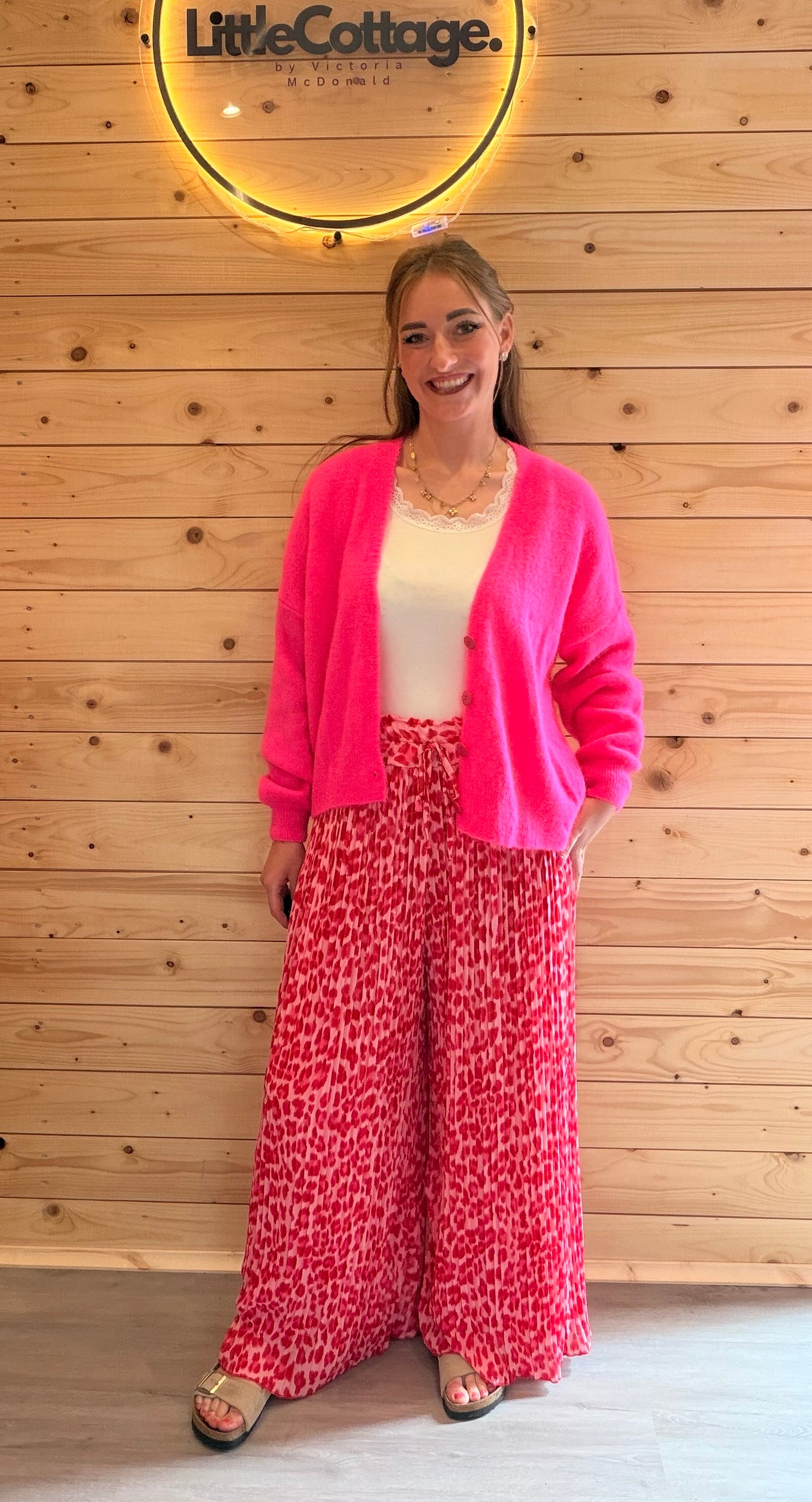 Leo Plissee Pants Pink