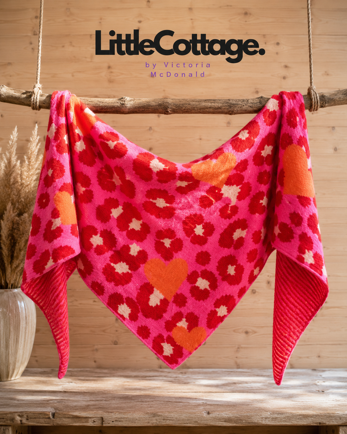 Dreieckstuch Amour Pink