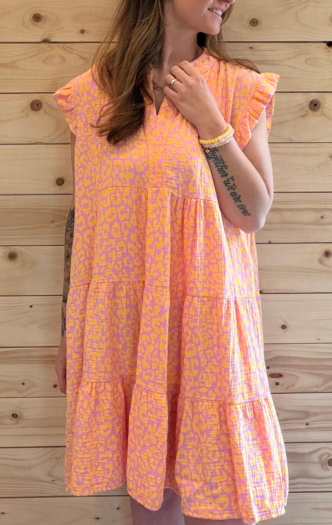 Leo Kleid Rosa/ Gelb – Bella Fit