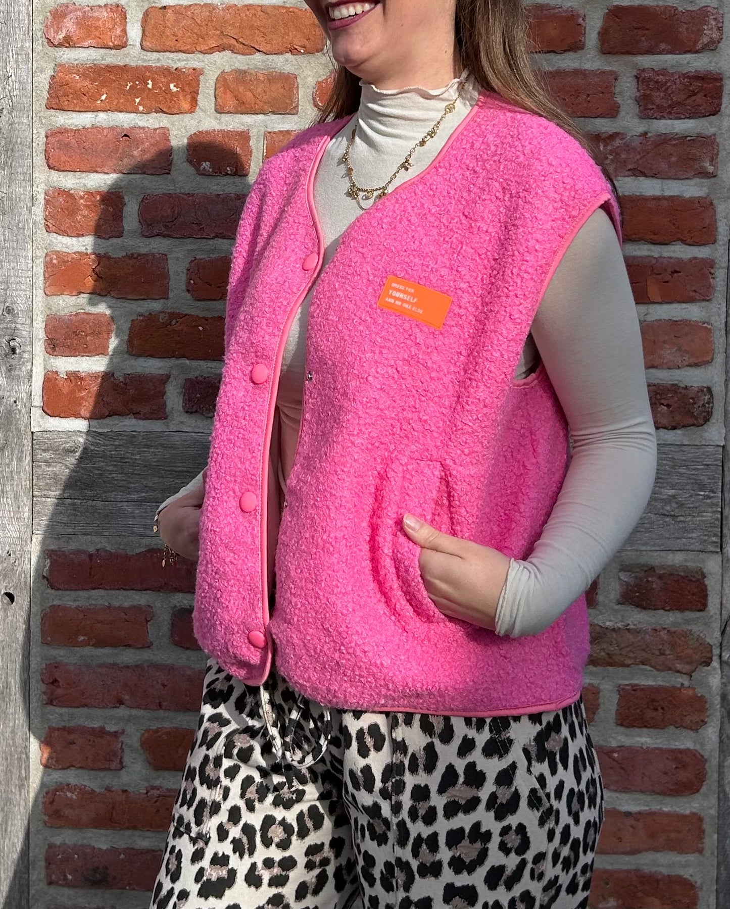 Wild Cozy Weste Pink