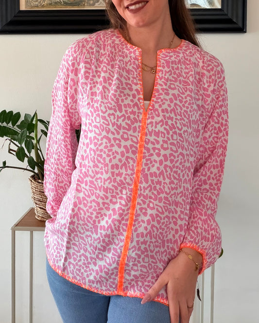 Zwillingsherz Wild Heart Bluse Pink