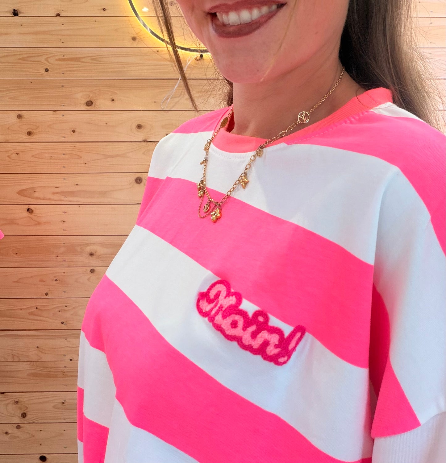 T-Shirt Moin! Weiß/Pink