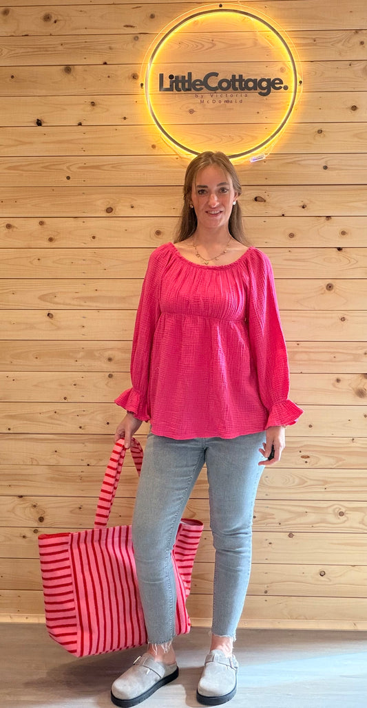 Musselin Dream Bluse Pink