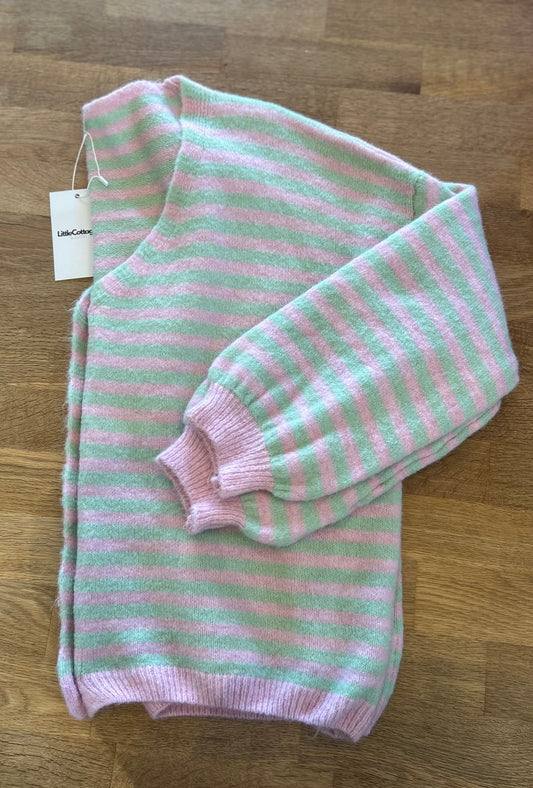 Ibiza Stripe Mint Rosé Cardigan