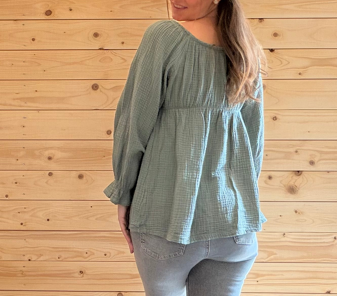 Musselin Dream Bluse Grün