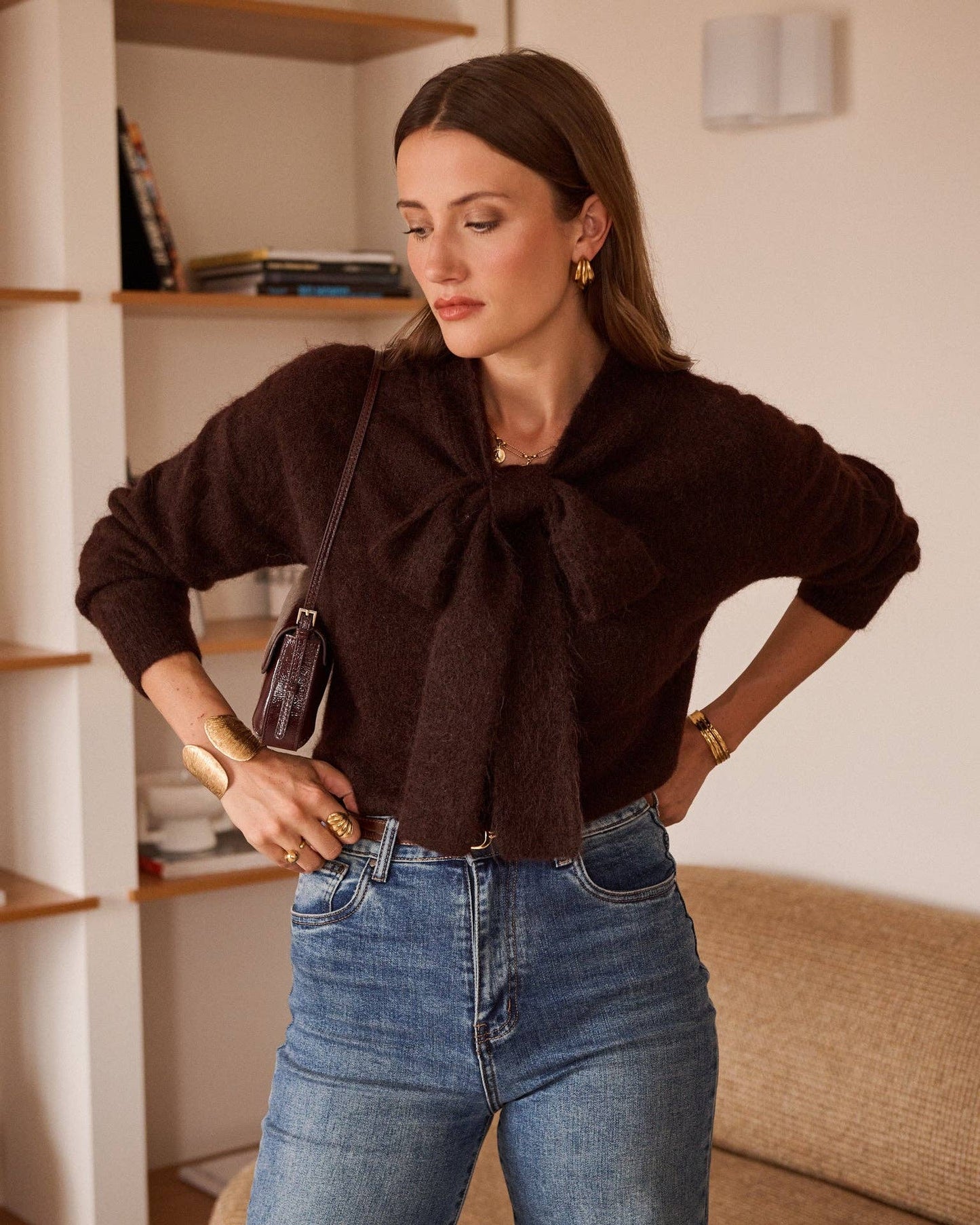 Strickpullover Amara Braun