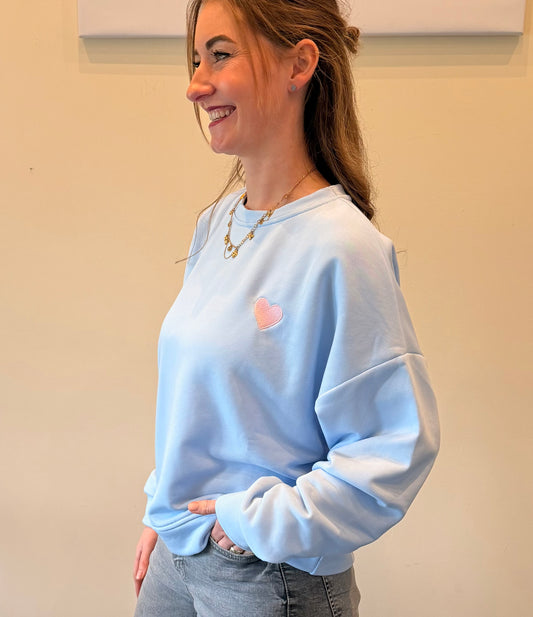 Sweet Love Sweatshirt Blau