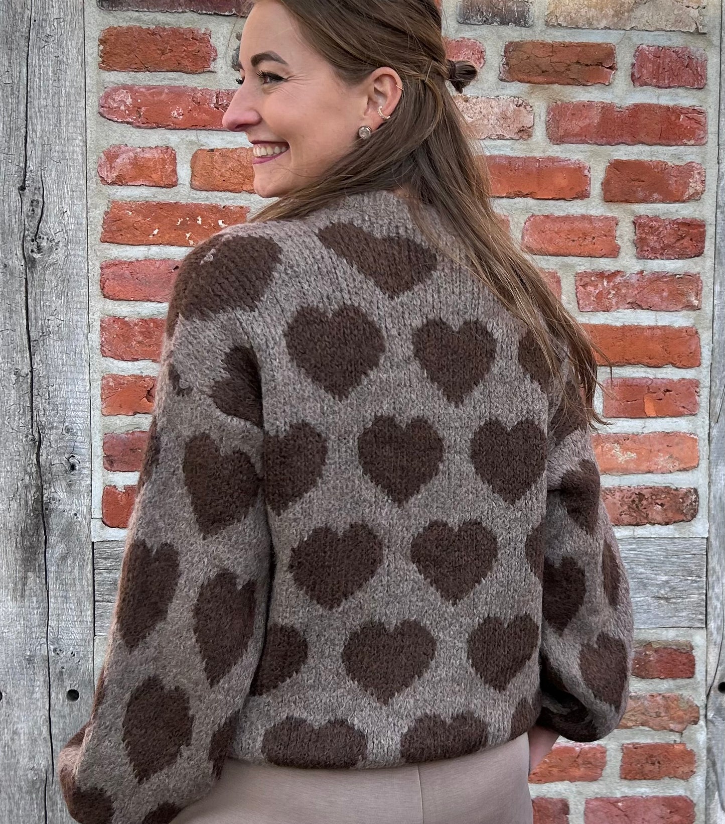 Heartbeat Strickpullover Braun