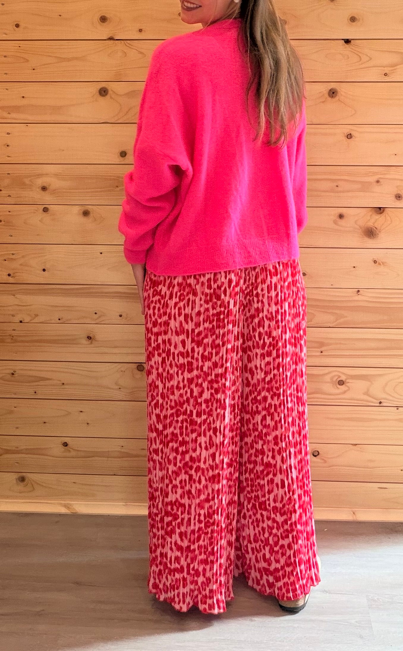 Leo Plissee Pants Pink
