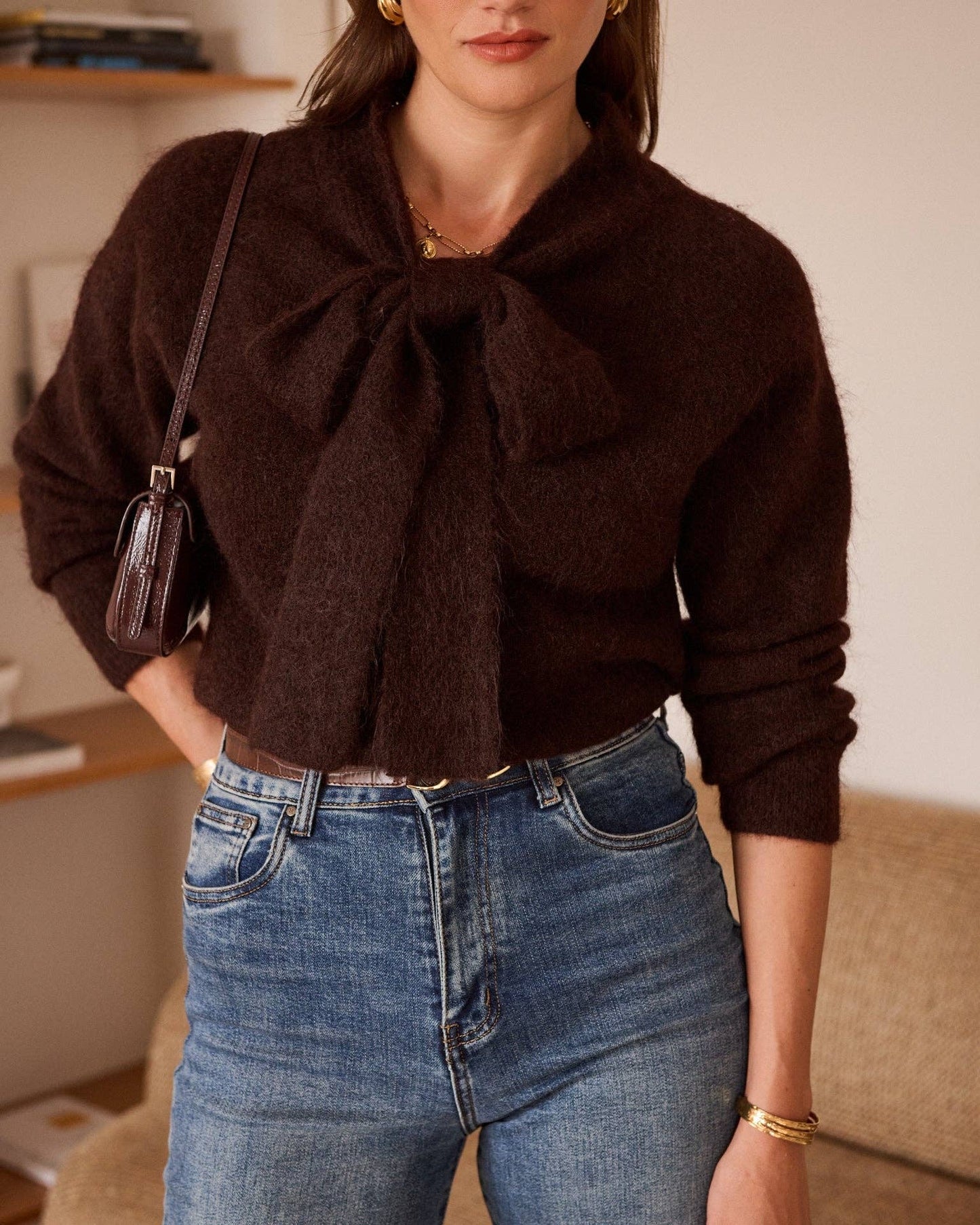 Strickpullover Amara Braun