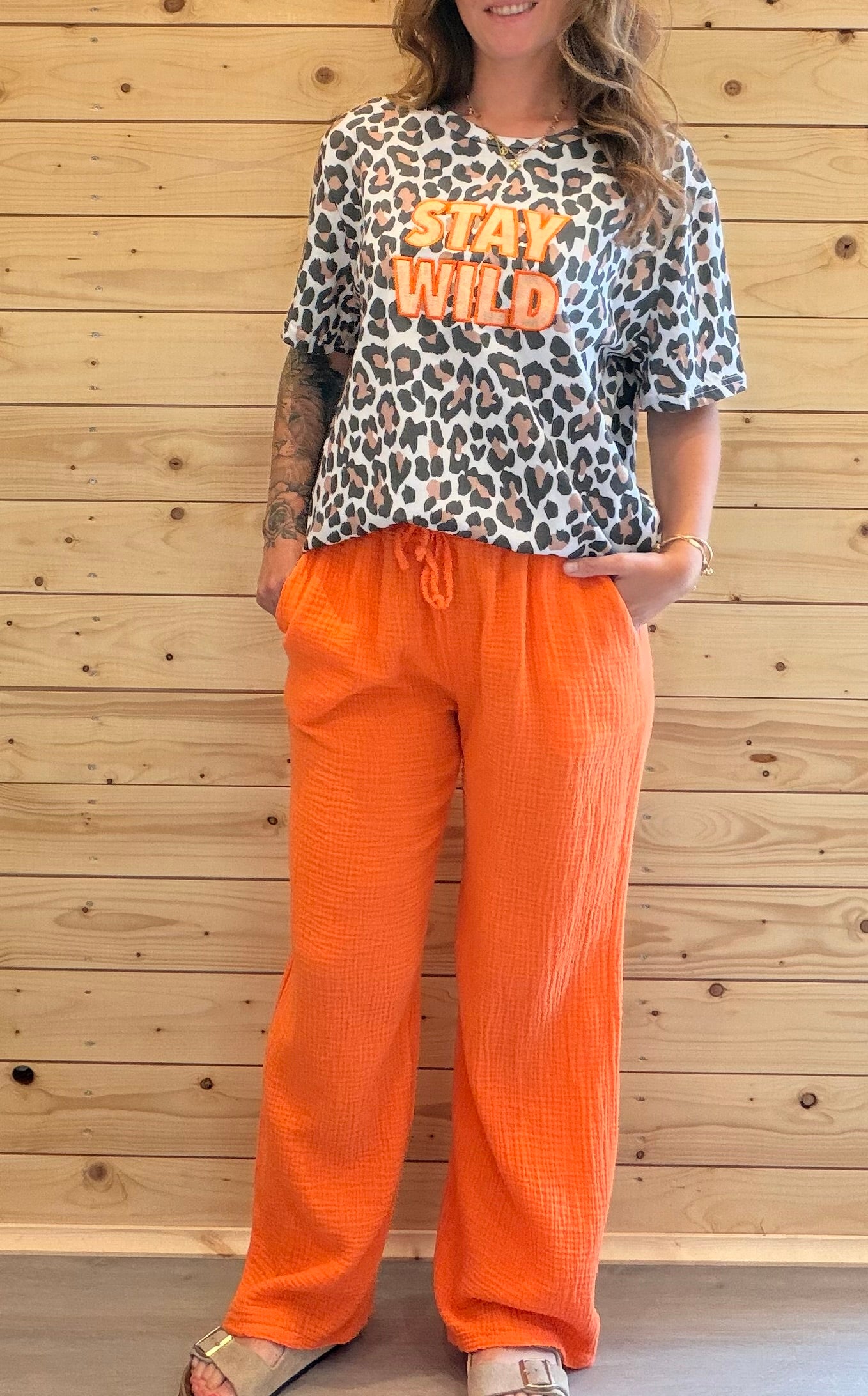 T-Shirt Leo Orange Zwillingsherz