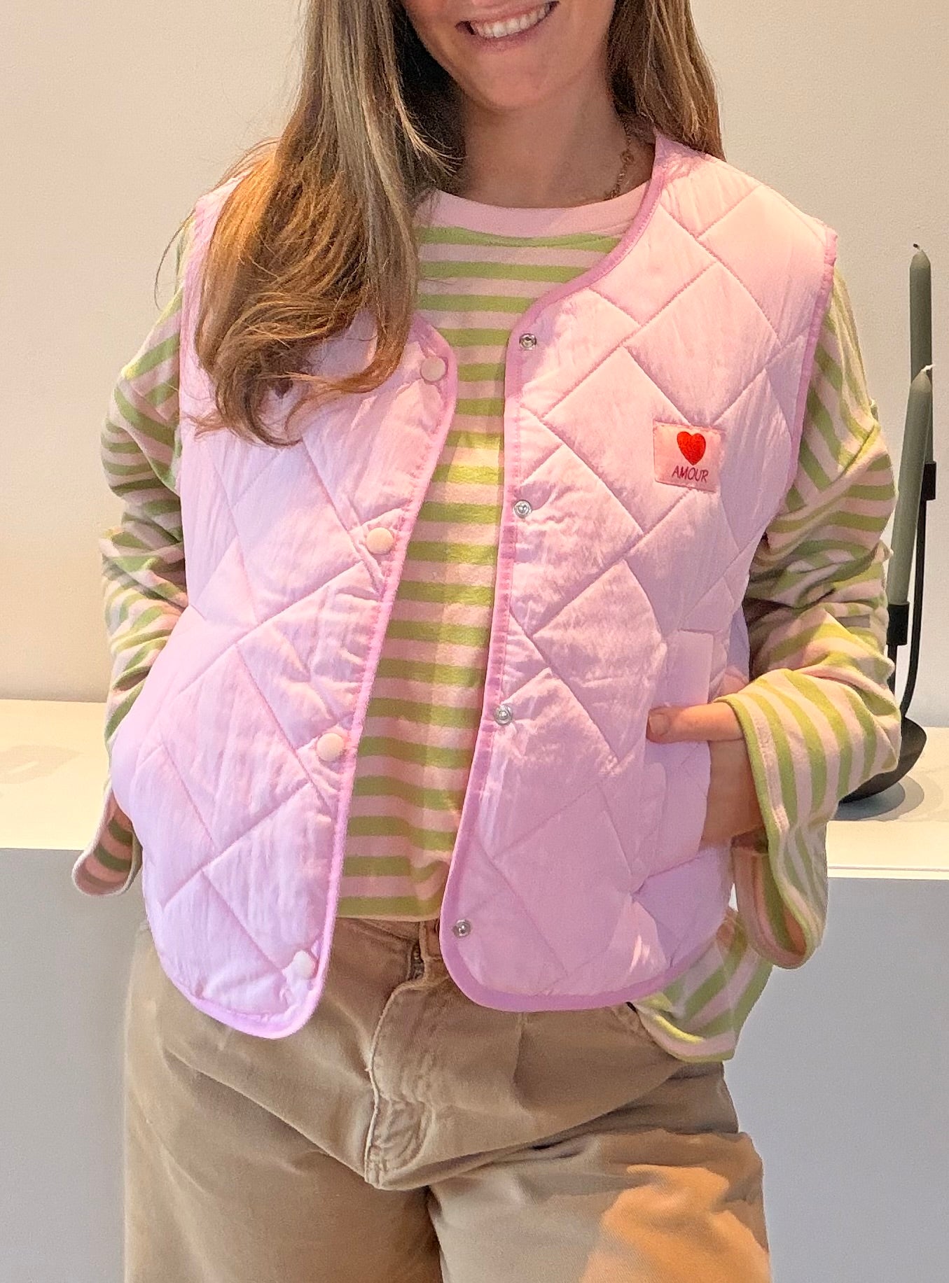 Steppweste Amour Rosa
