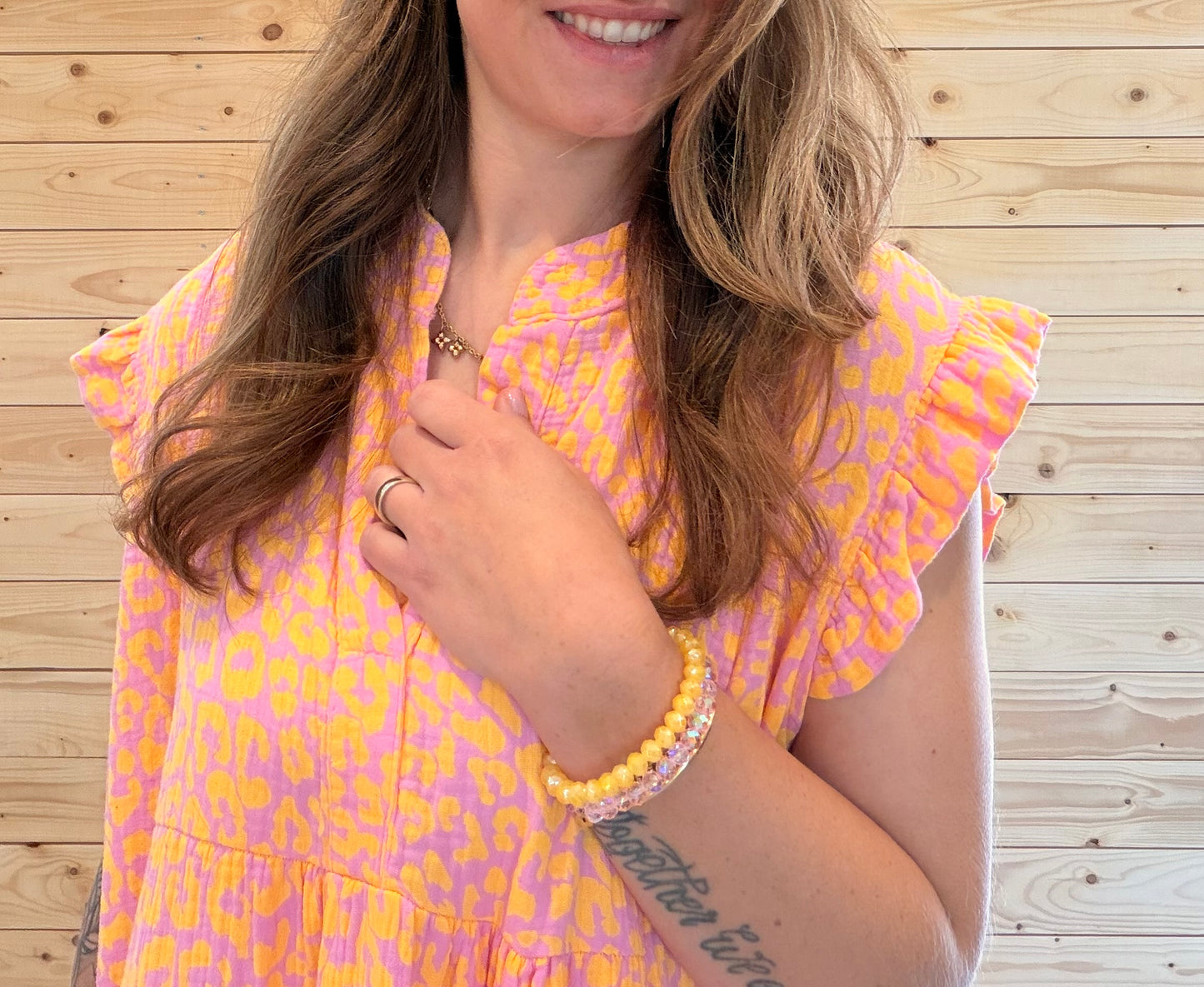 Leo Kleid Rosa/ Gelb – Bella Fit