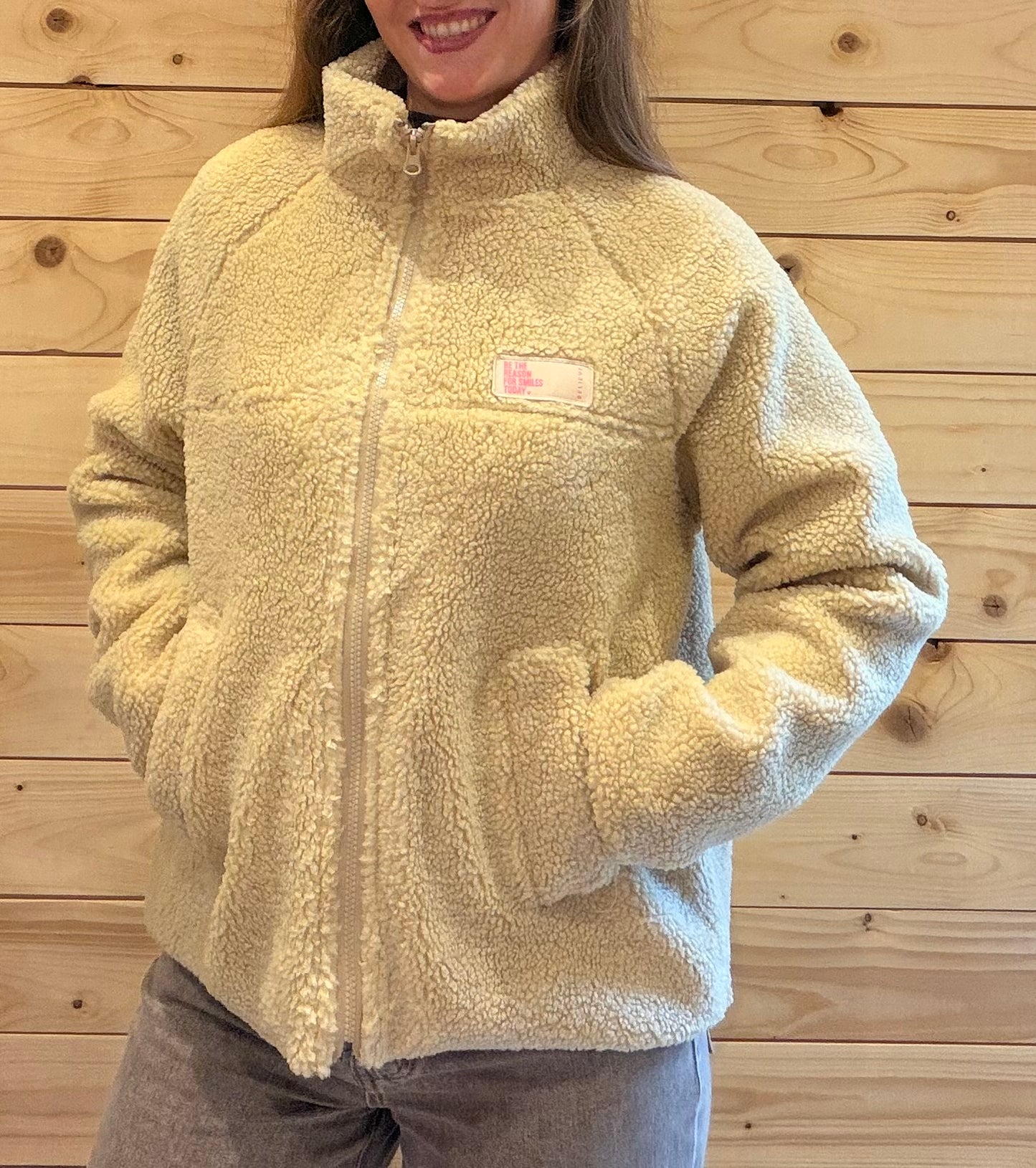 Teddyjacke Cozy Club Beige