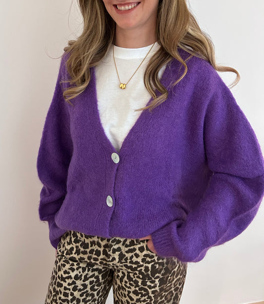 Strickjacke Lila