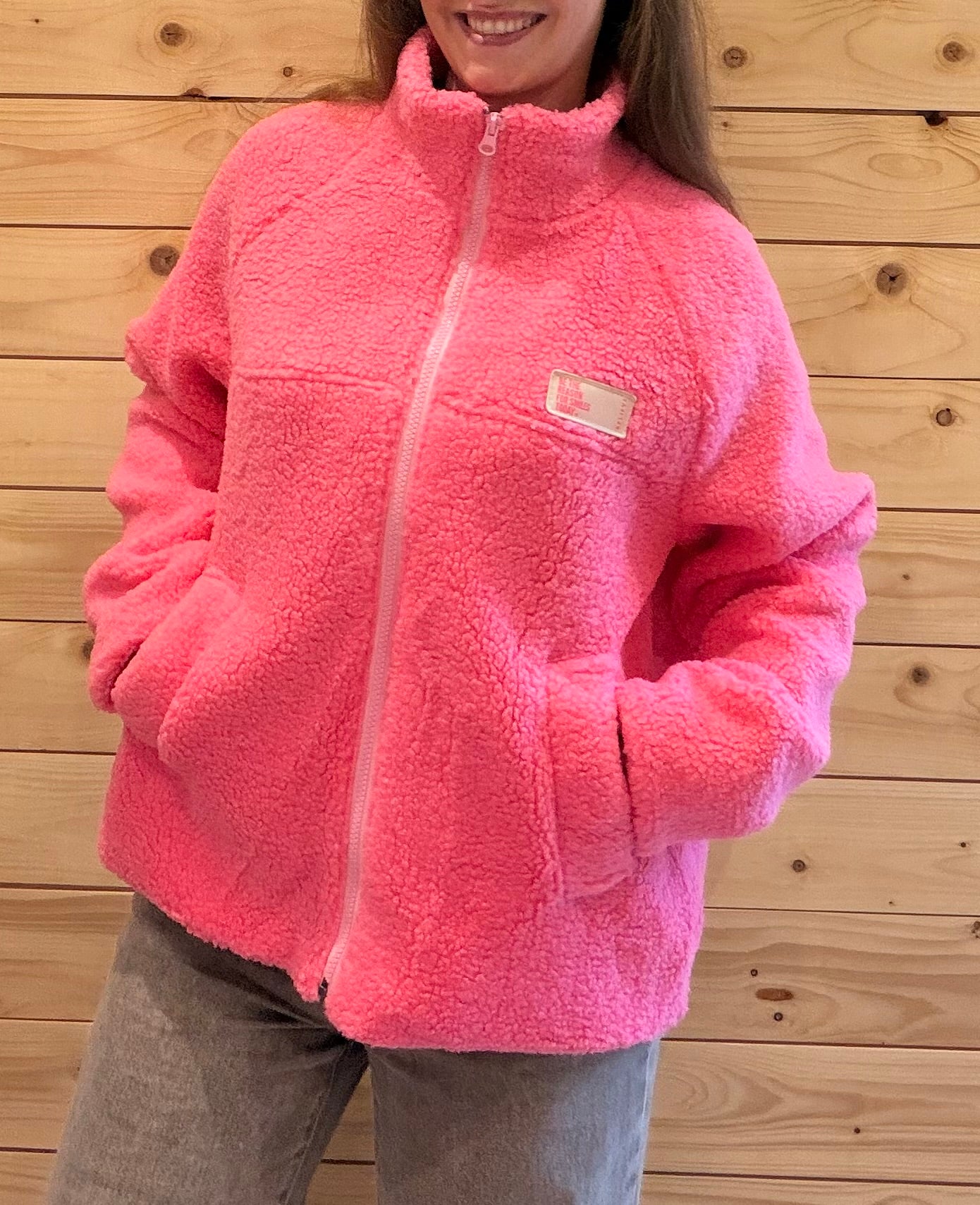 Teddyjacke Cozy Club Rosa