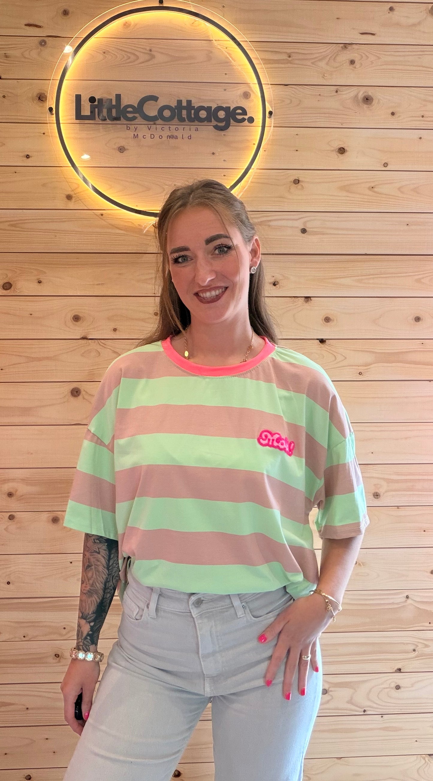 T-Shirt Moin! Mint/Beige