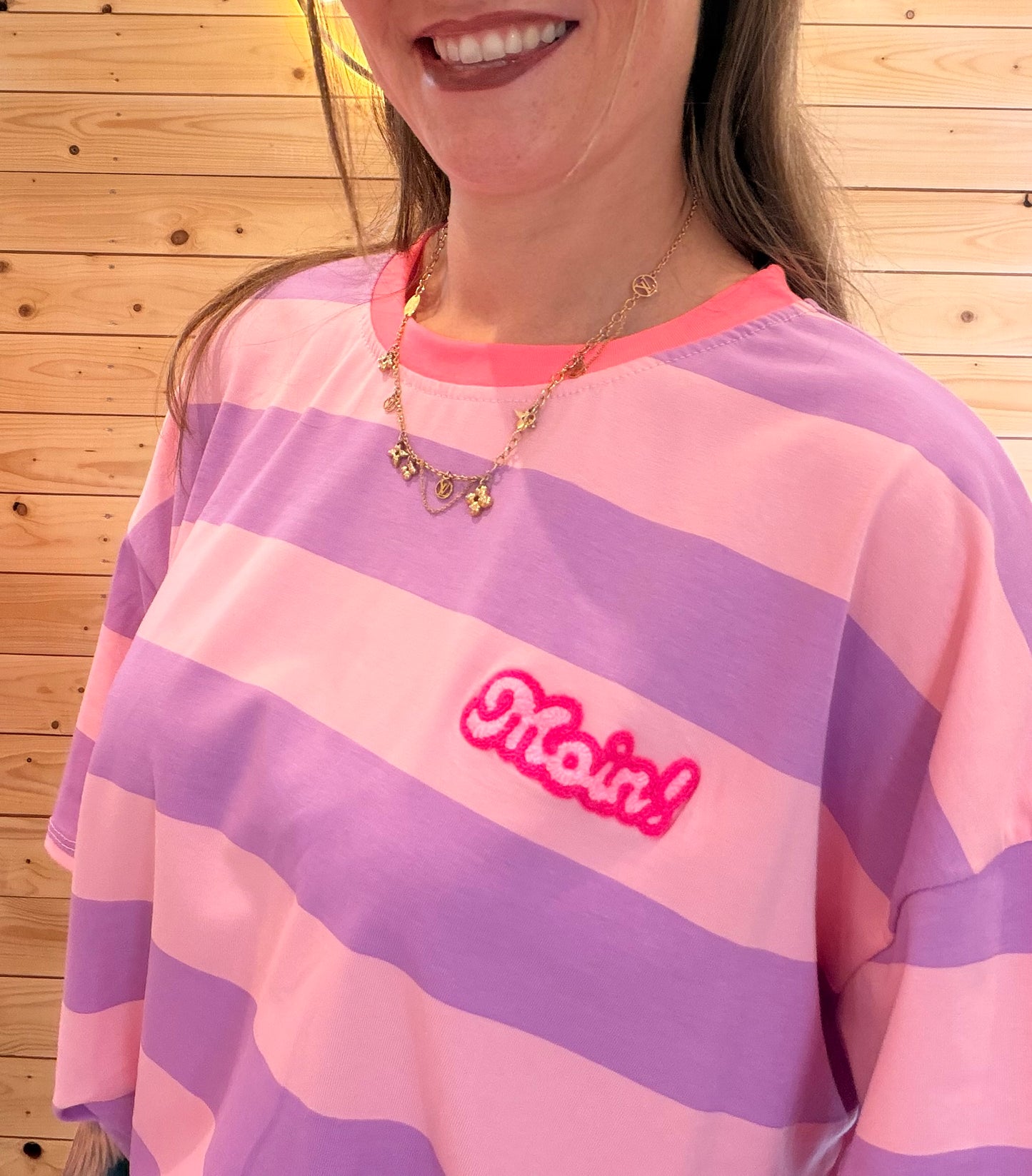 T-Shirt Moin! Rosa/Flieder