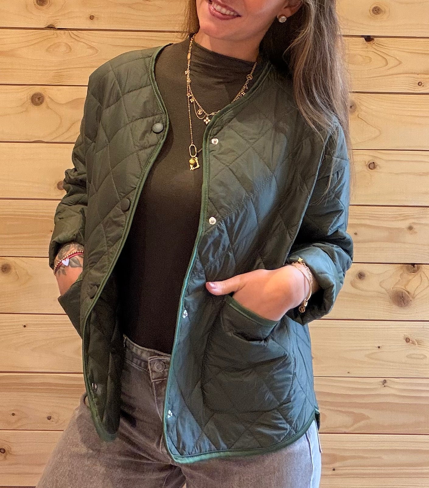 Steppjacke Liv Grün