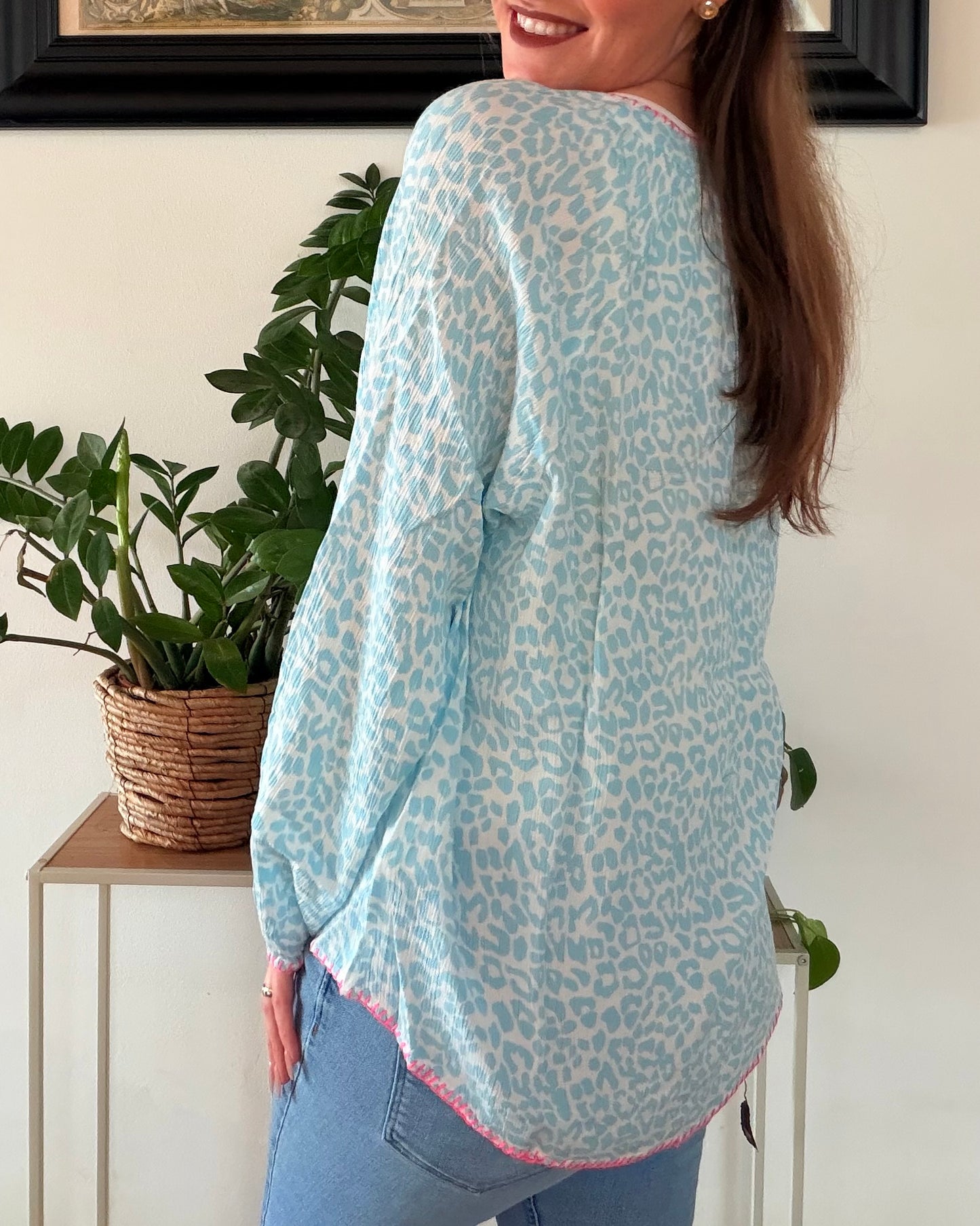 Zwillingsherz Wild Heart Bluse Blau