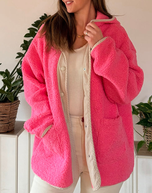 Pretty in Pink Teddy Jacke