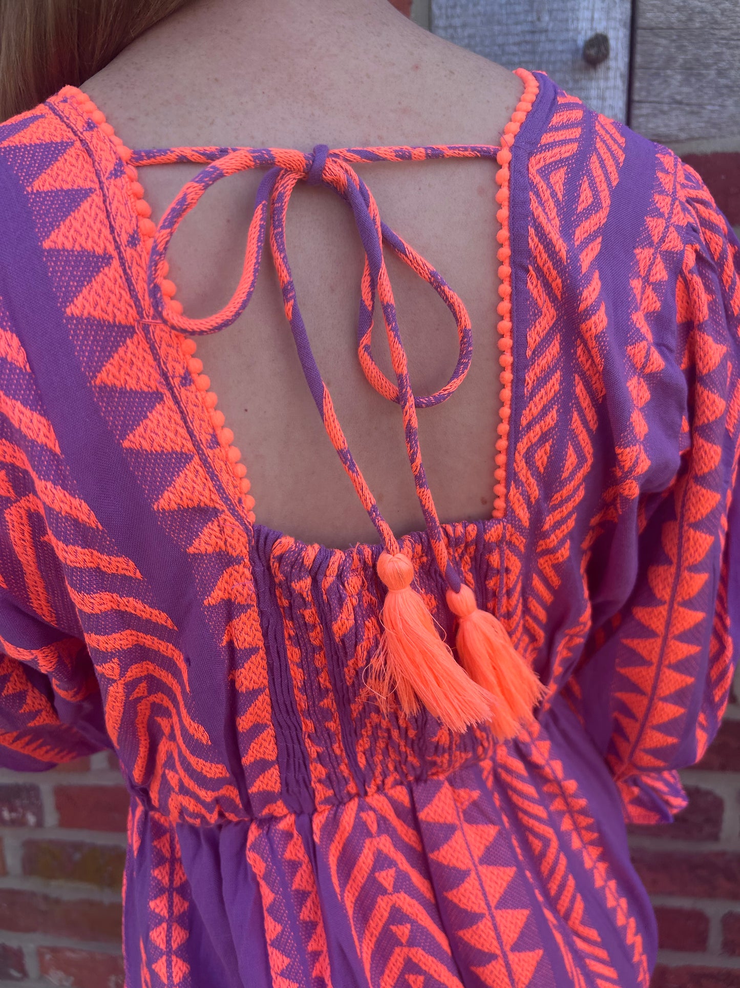 Tangerine Tribal Kleid
